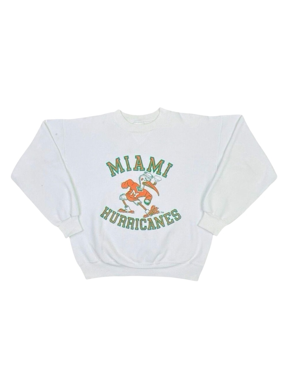 Vintage BIKE University of Miami Hurricanes Crew Neck Sweatshirt